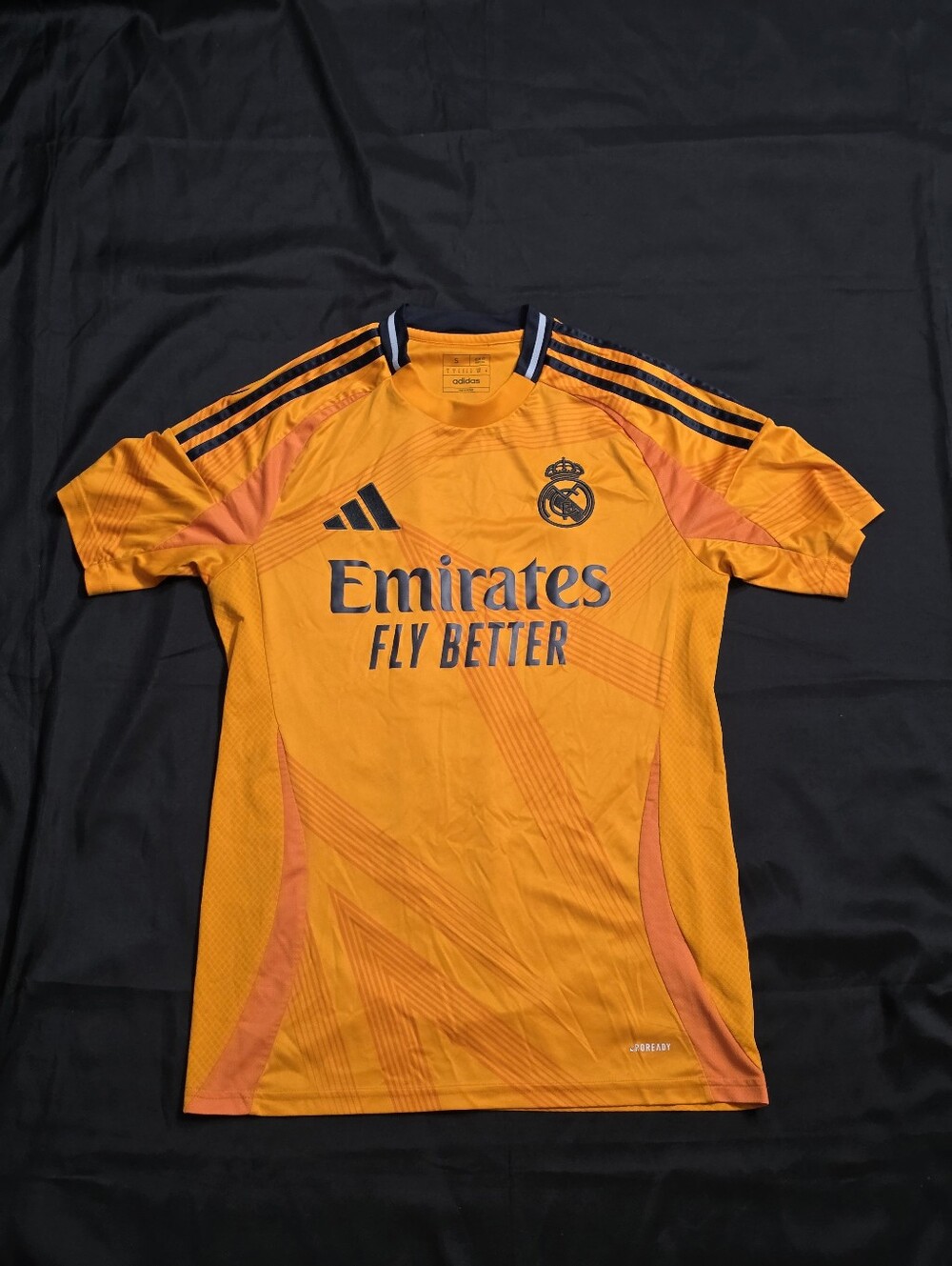 Adidas Real Madrid Away 2024/2025 Soccer Jersey Orange Mens Small Slim
